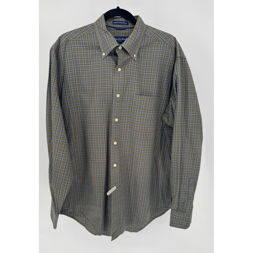 Austin Reed London Men's Long Sleeve Plaid Button Down Shirt Size L
